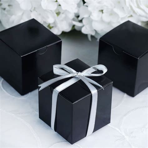 Efavormart 100 Pcs Of 3x3x3 Black Favor Box For Candy Treat T Wrap