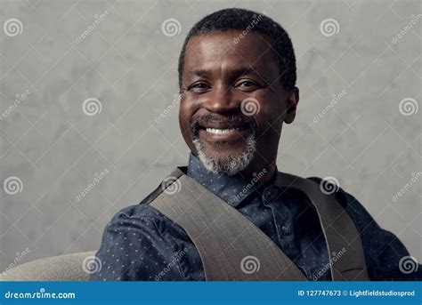Portrait Of Smiling Mature African American Man Stock Image Image Of