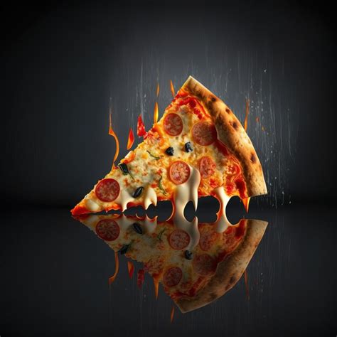 Premium Ai Image Aesthetic Dripping Tasty Pizza Slice Generative Ai