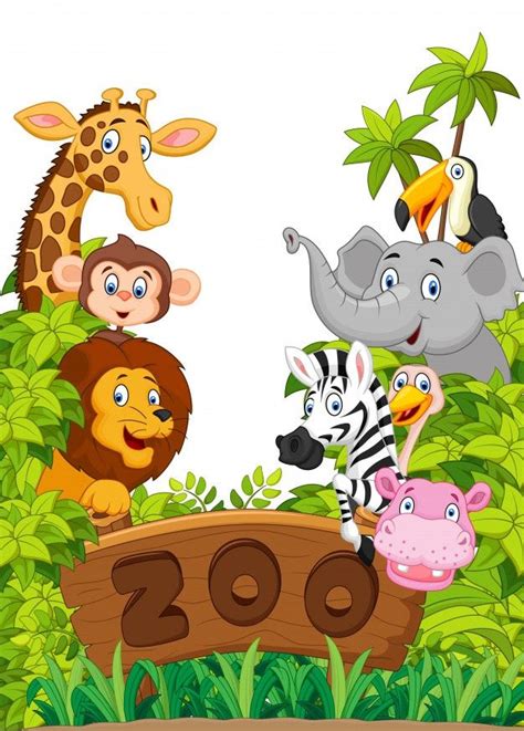 Premium Vector Collection Of Zoo Animals Cartoon Zoo Animals