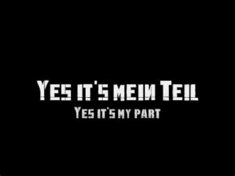 Rammstein-Mein Teil Lyrics With English Translation - YouTube