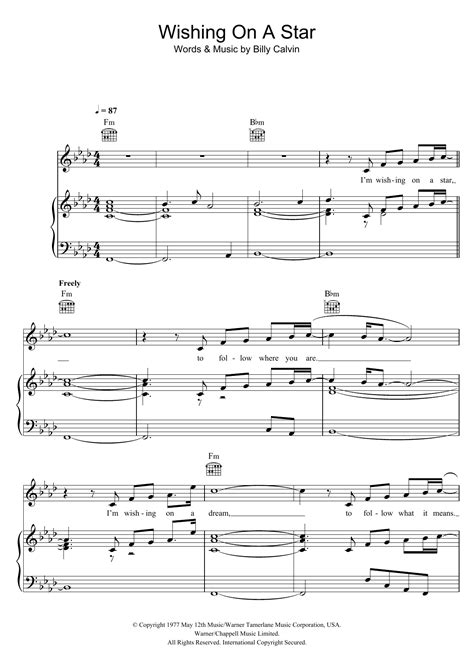 Wishing On A Star Sheet Music X Factor Finalists 2011 Piano Vocal