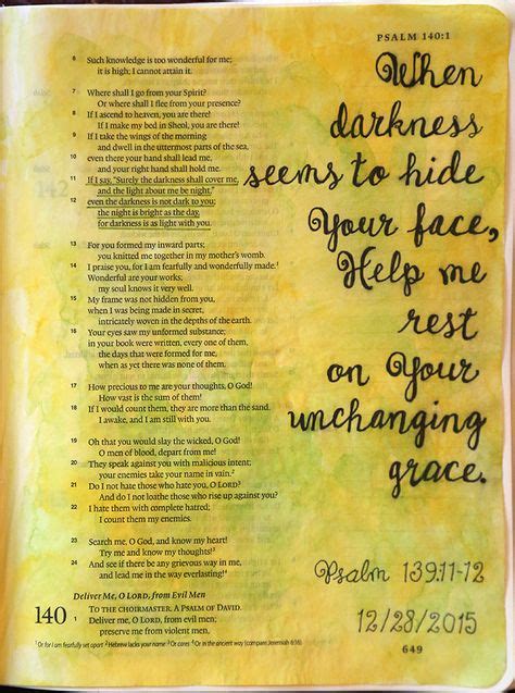 Psalm 13911 12 When Darkness Seems To Hide Your Face Help Me Rest On