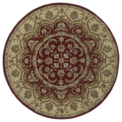 Round Victorian Rug Round Wool Rugs Colorful Rugs Burgundy Rugs