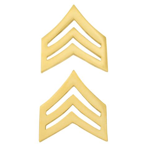 buy smith and warren 1 h sergeant chevrons collar brass rank insignia gold finish uniform pin