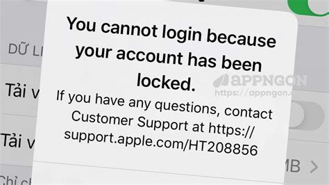 fix lỗi your cannot login because your account has been locked