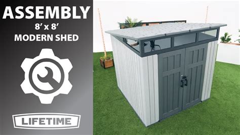 Pent Roof Shed 8x7 White Lifetime Shed Assembly Manual 3d