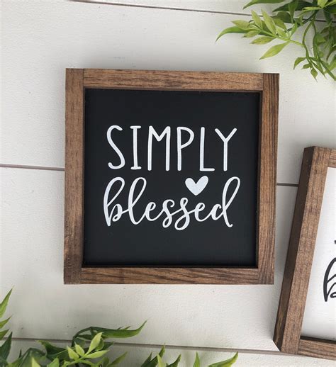 Simply Blessed Sign Wooden Sign Etsy