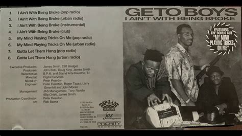 Geto Boys Pop Radio My Mind Playing Tricks On Me Cd Single 1992