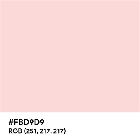 Light Baby Pink Color Hex Code Is Fbd9d9