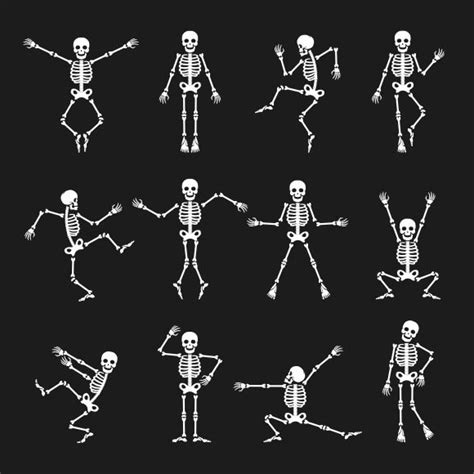 Funny Dancing Skeleton Set Skeleton Dance Skeleton Tattoos Skeleton
