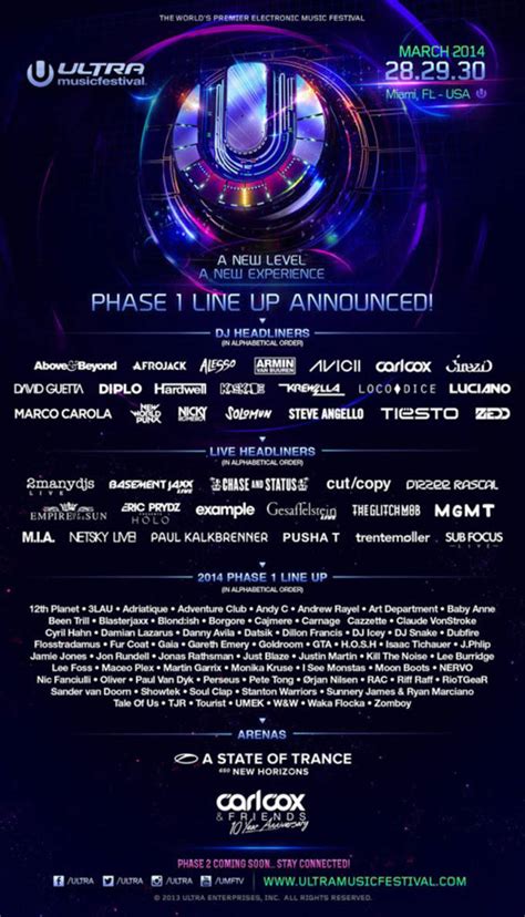 Ultra Announces Phase Lineup For Ultra Music Festival Complex
