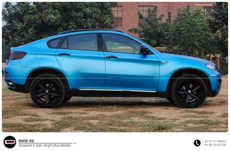 One owner wanted his to stand out a mile away, and so had in wrapped in blue chrome. BMW X6: Satin Bright Blue Metallic Wrap | IDE Autoworks