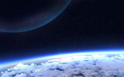 Download Wallpaper 2560x1600 Planet Atmosphere Glow Space Stars