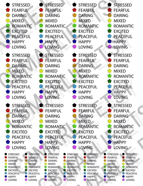 Simple Mood Ring Chart