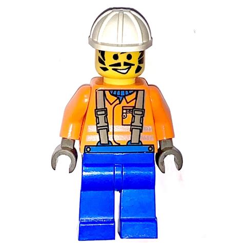 Lego Town Construction Worker Figurine Brick Owl Lego Marché