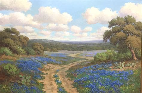 Eric Harrison Bluebonnets 2011 Texas Art Vintage Texas Paintings