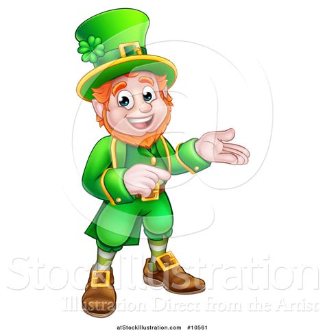 Vector Illustration Of A Cartoon Friendly St Patricks Day Leprechaun