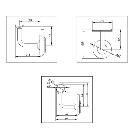 Handrail Bracket For Glass Balustrades Sadev