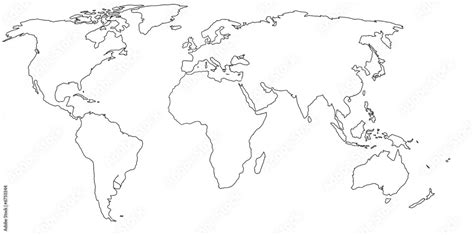 Empty World Map Stock Illustration Adobe Stock