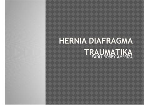 Pdf Hernia Diafragma Traumatika Dokumentips