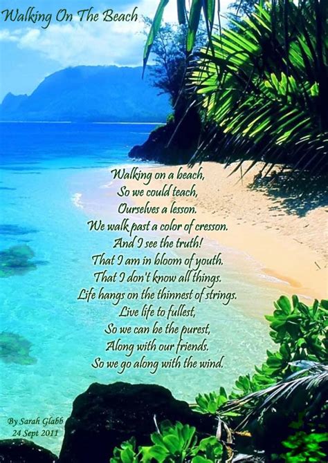 A wedding poem can be a great way to include a friend or relative in your ceremony. Beach Wedding Poems And Quotes. QuotesGram
