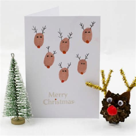 Fingerprint Christmas Cards Mum In The Madhouse