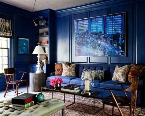 Brilliant Interior Designs With Dark Blue For Dramatic Ambience Blue