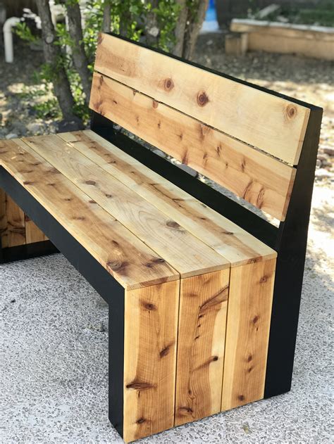 Diy Modern Bench With Back — The Awesome Orange