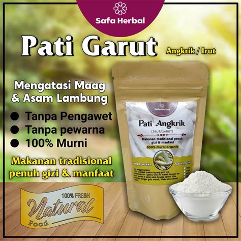 Pati Garut Tepung Garut Obat Herbal Asam Lambung Maag Irut Angkrik Asli