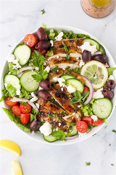 Light Greek Salad With Grilled Chicken Greek Salad Recipe