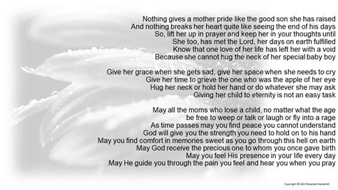 Christian Poem For Grieving Mother Poetry For Celebration Of Etsy Uk