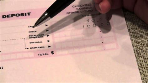 The back of the check gets an endorsement for deposit. How to fill out a deposit slip - YouTube