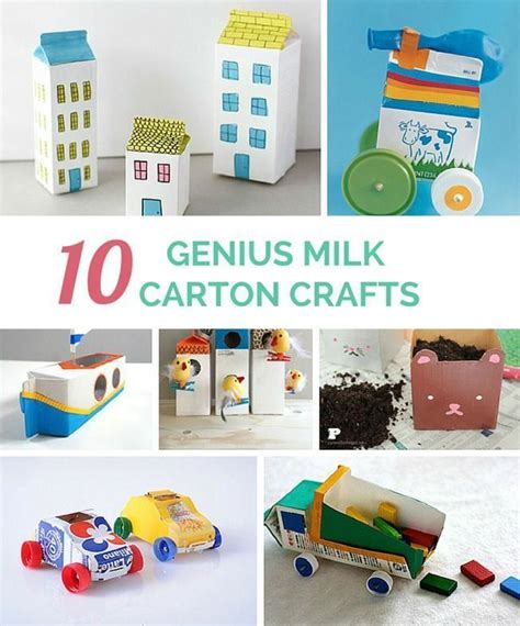 9 Genius Milk Carton Crafts Milk Carton Crafts Recycled Crafts Kids