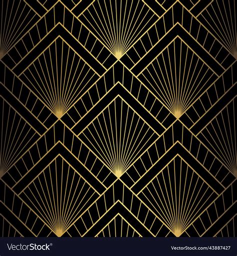 Art Deco Pattern Background In 1920s Style Vector Image