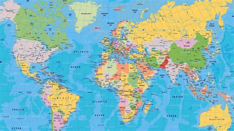 World Political Map Mappa Del Mondo Geografia Mondo Mappe