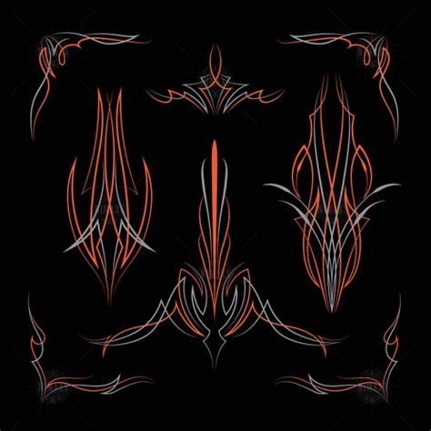 Pinstriping Svg Motorcycle And Car Pinstripe Art Old School Etsy