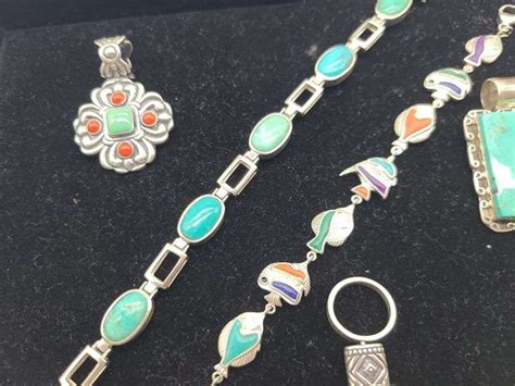 Sterling Silver Turquoise Jewelry Lot Dixon S Auction At Crumpton