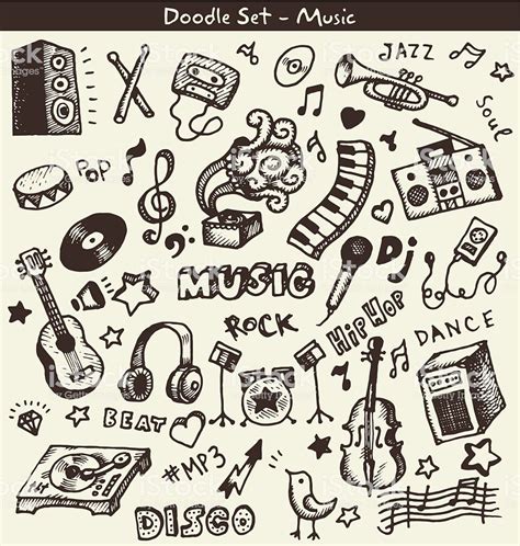 A Collection Of Music Themed Doodles Music Doodle Doodles Doodle