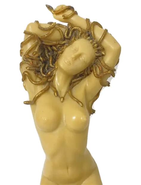 NUDE MEDUSA SCULPTURE Statue Greek Mythology Hair Of Snakes Gorgo Figurine PicClick