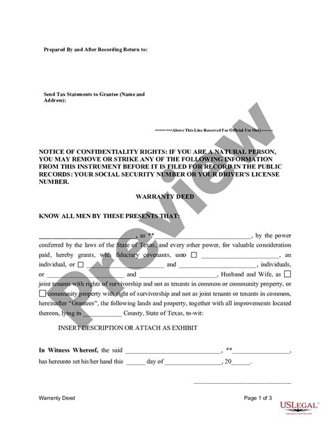Texas Fiduciary Deed For Use By Executors Trustees Trustors