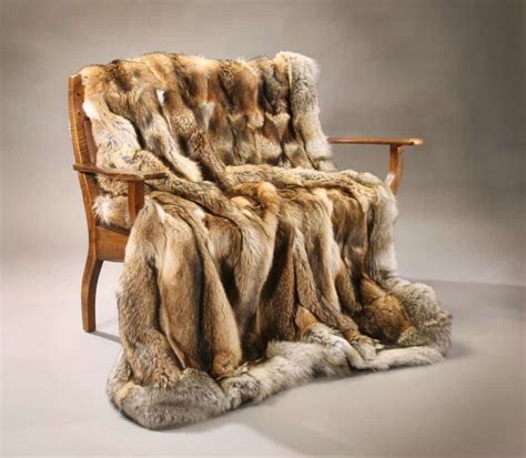 The Gray Coyote Fur Blanket Will Keep You Warm On The Most Frigid