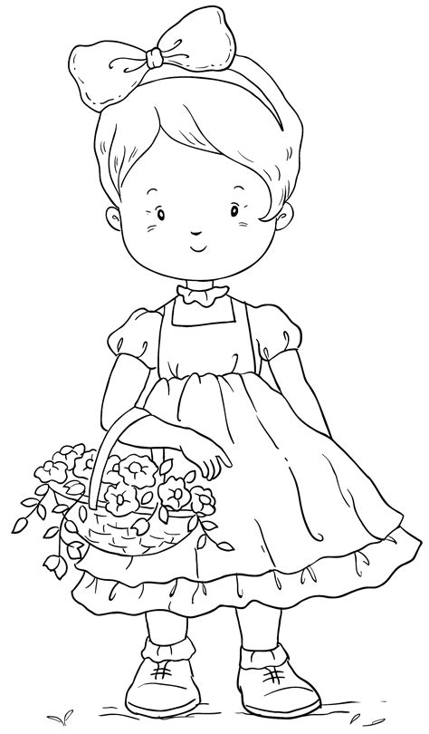 Flower Coloring Pages For Kids Girls Coloring Drawing Kit