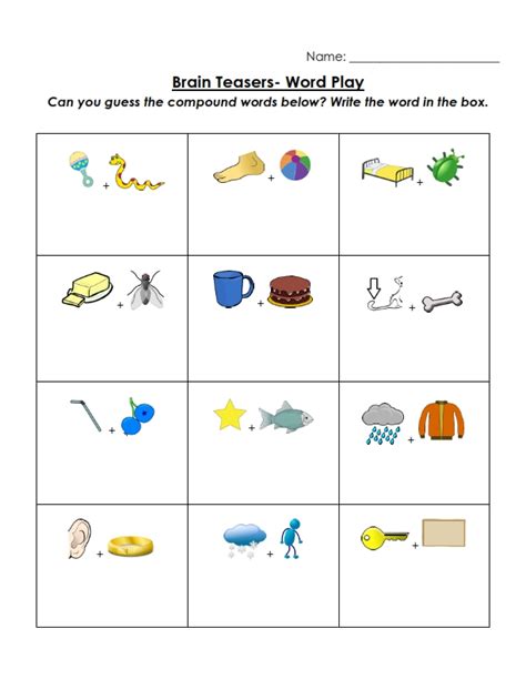 Brain Teasers Word Play With Pictures By Teach Simple
