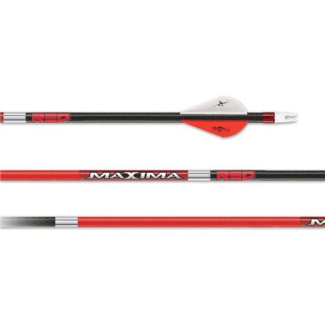 Carbon Express Arrows Maxima Red 6 Pack Fletched 250 350 Spine Arrow