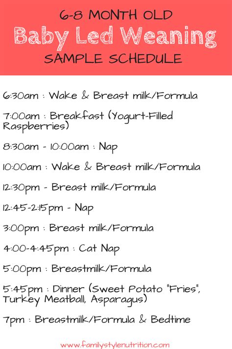 Try my unconventional method of introducing solids, plus easy and healthy recipe ideas. Baby Led Weaning Sample Feeding Schedules - Family Style ...