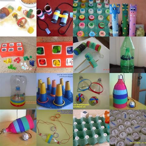 Brinquedos Diversos De Materiais Reciclaveis Brinquedos E