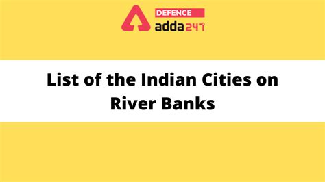 List Of The Indian Cities On River Banks