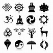 Buddhism icons set black 438776 Vector Art at Vecteezy