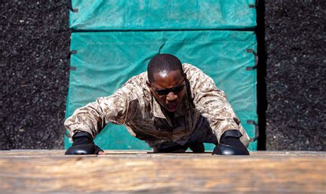 A Recruit With Lima Company 3rd Recruit Training Battalion Climbs